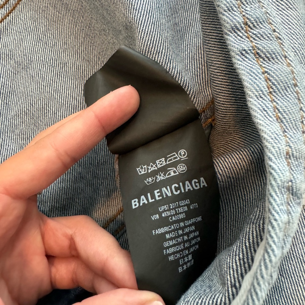 Balenciaga Indigo Denim Jacket Size 36 - Picture 4 of 5